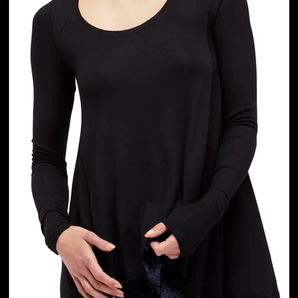 Free People black long sleeve tunic